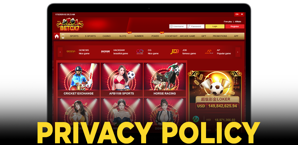 BetCX7 privacy policy